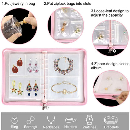 Transparent Jewellery Book With 60 Pocket